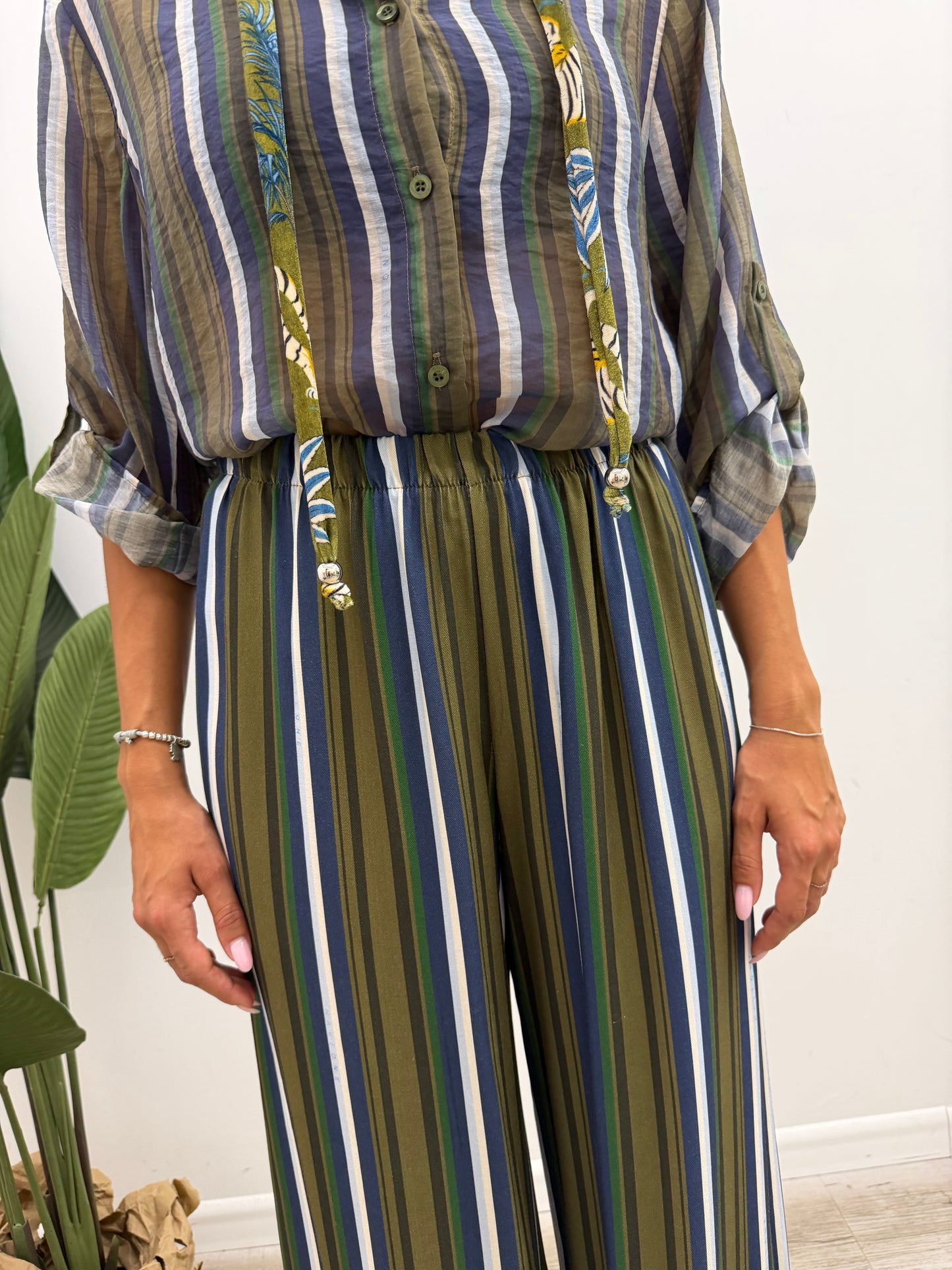 Haveone - Pantalone Riga Oliva