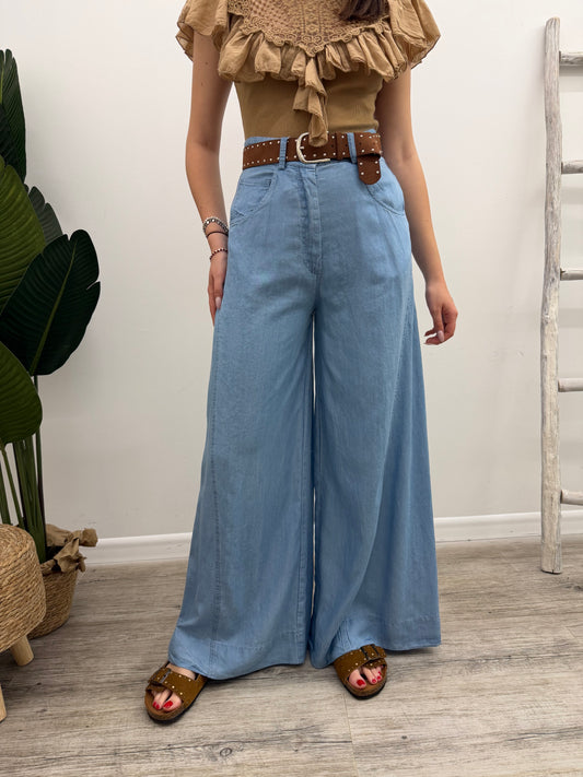 Haveone - Pantalone Chambray Cintura