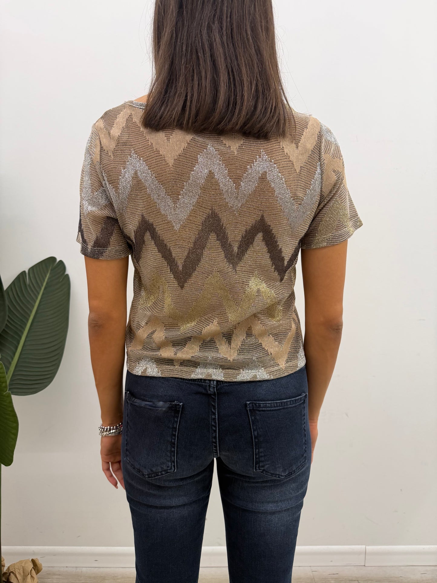 Vicolo - Maglia Lurex Zig-Zag