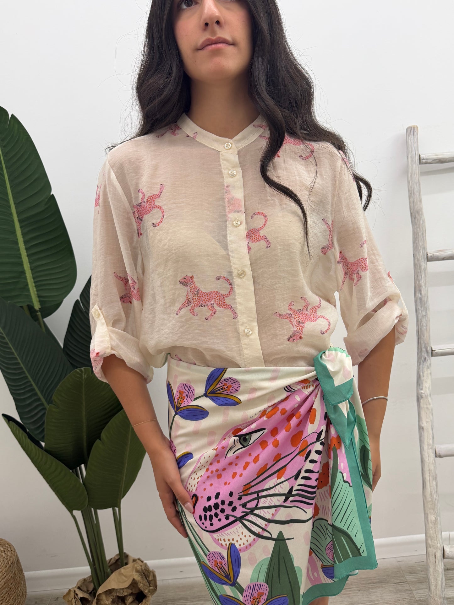 Haveone - Camicia Pink Leopard