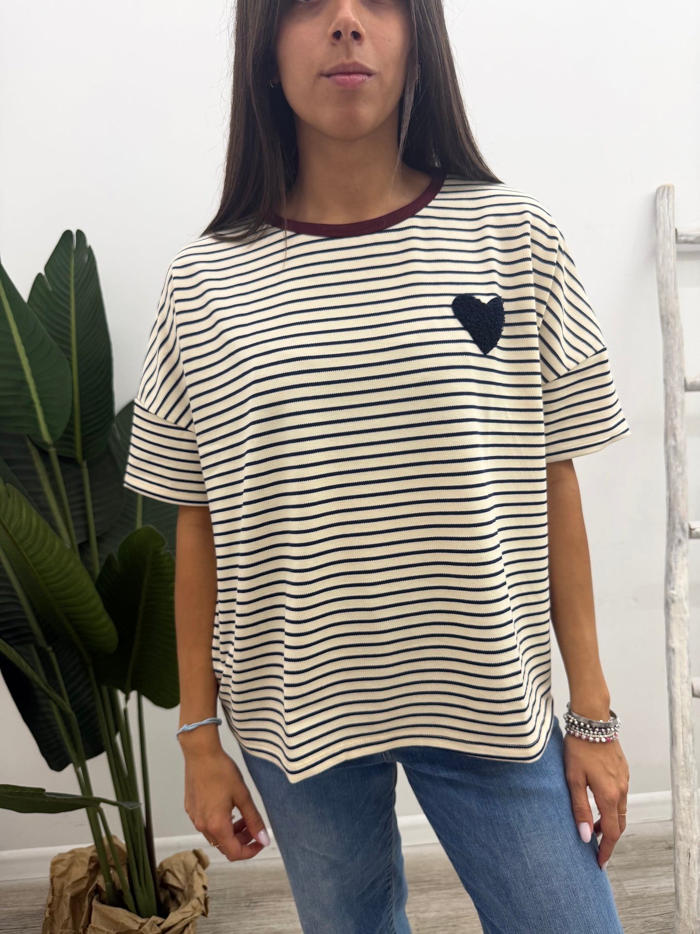 Susy Mix - Tshirt Righine Cuoricino