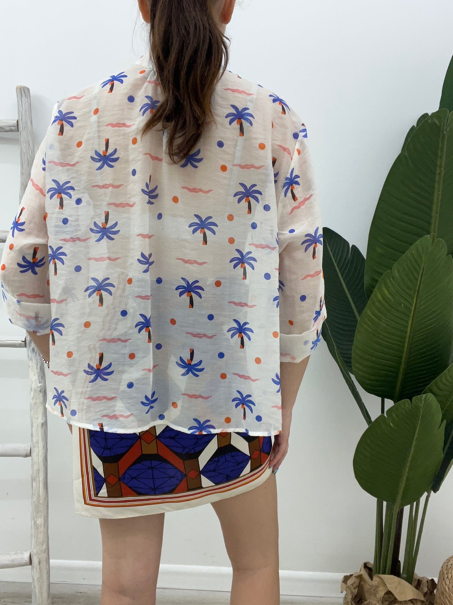Haveone - Camicia Blu Palm