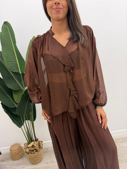 Haveone - Blusa Seta Rouches