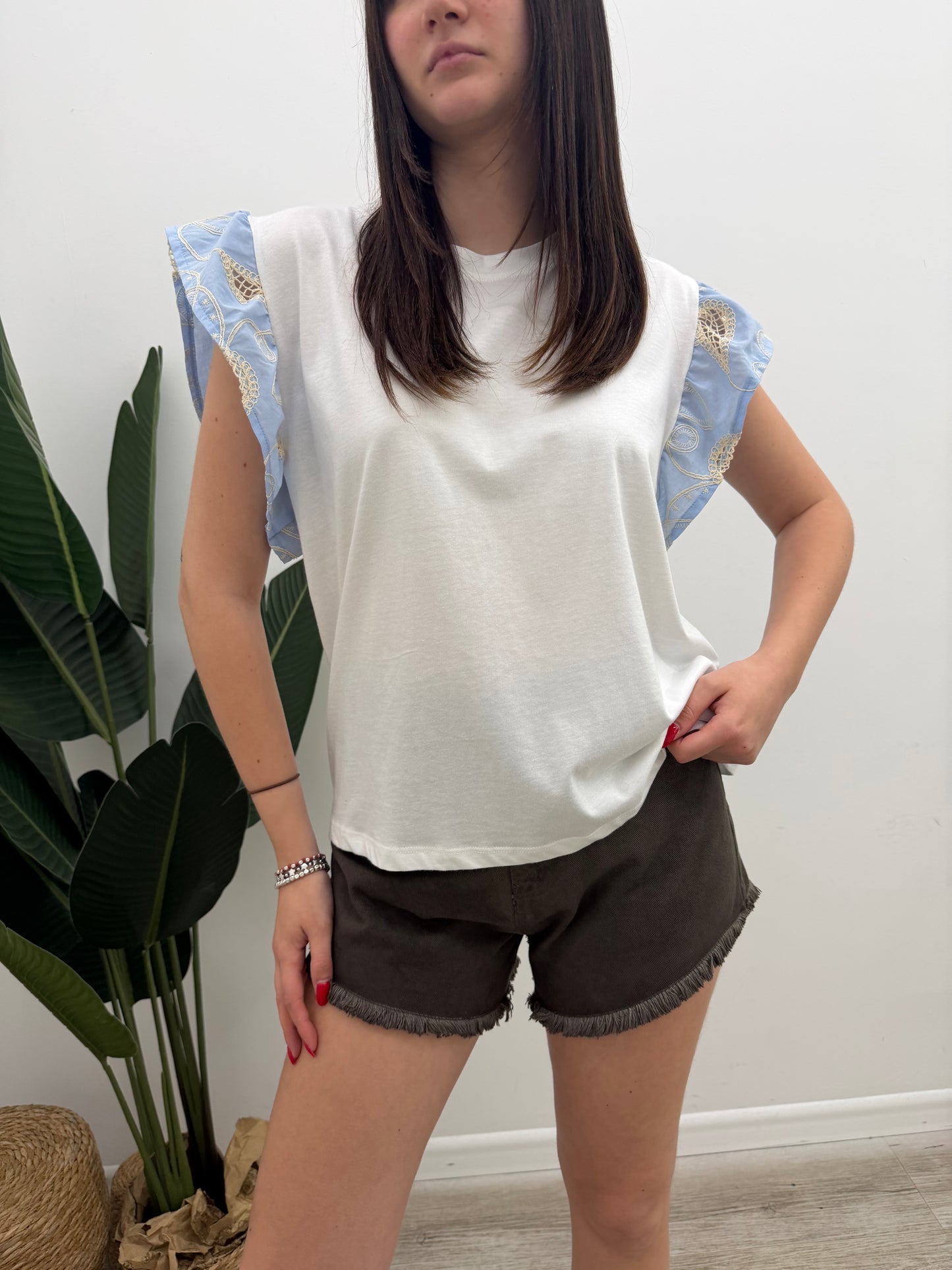 Vicolo - Tshirt Volant Ricami