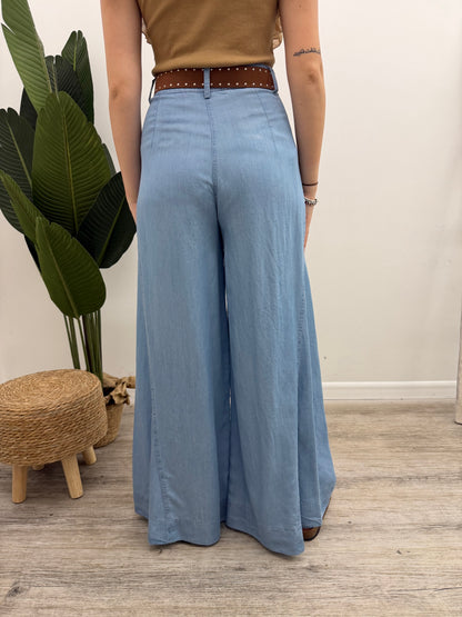 Haveone - Pantalone Chambray Cintura