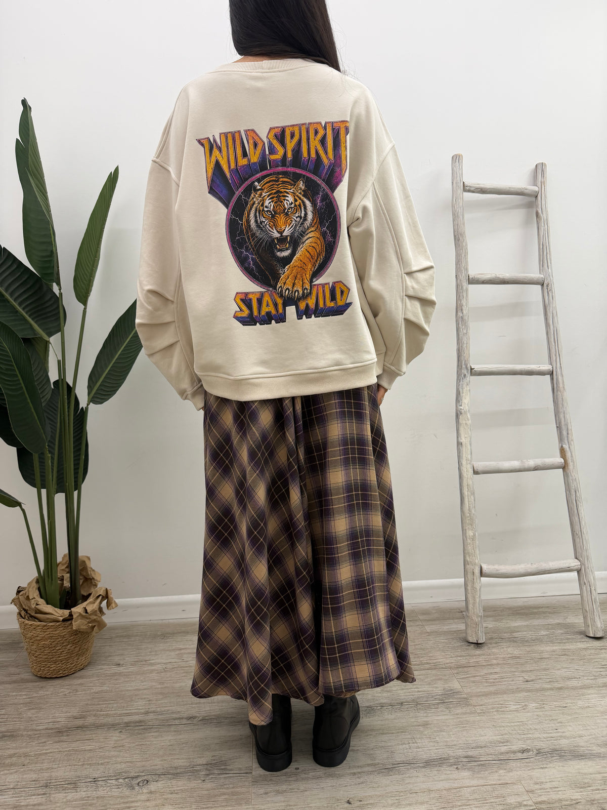 Vicolo - Gonna Quadri Purple
