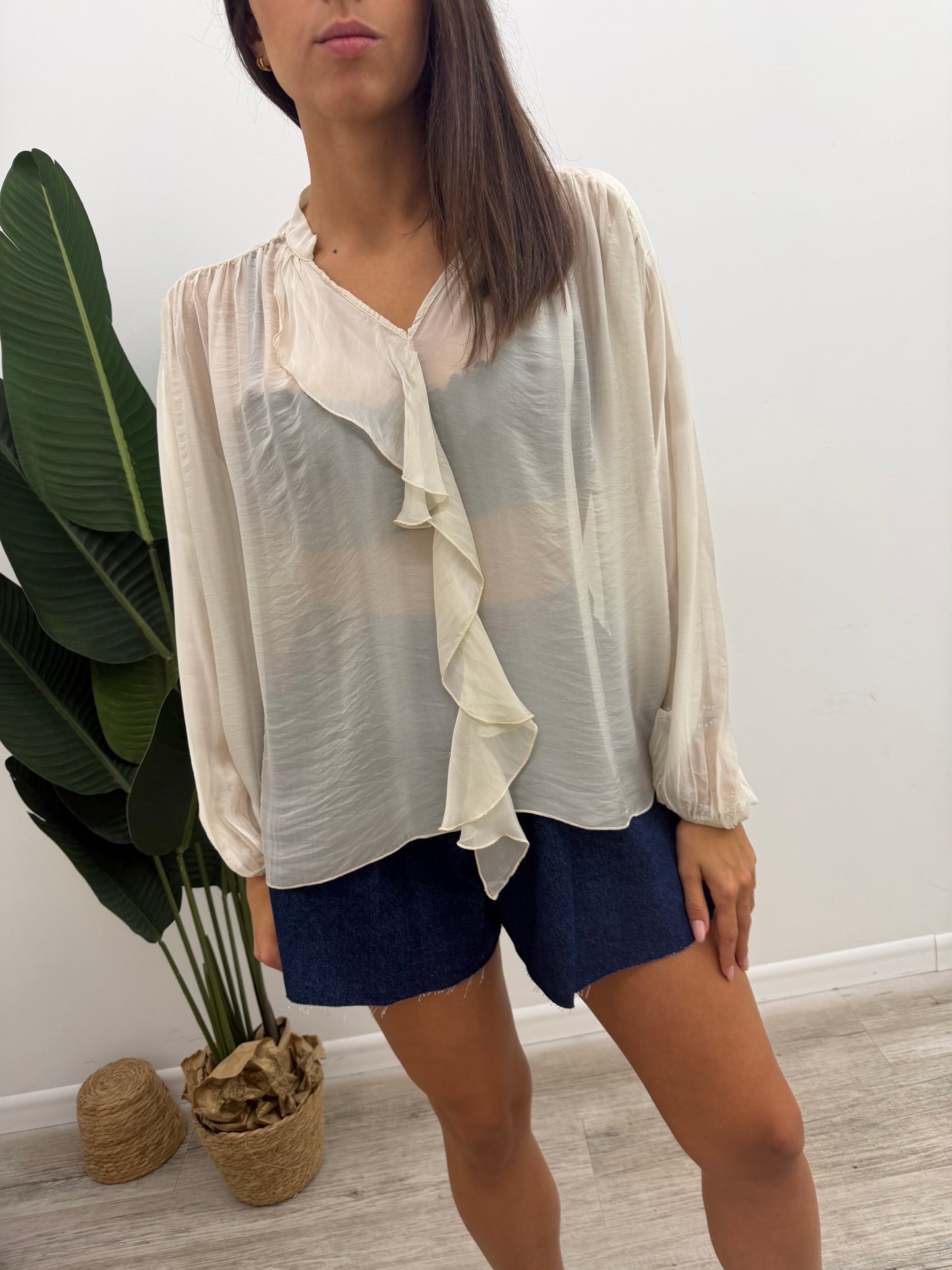 Haveone - Blusa Seta Rouches