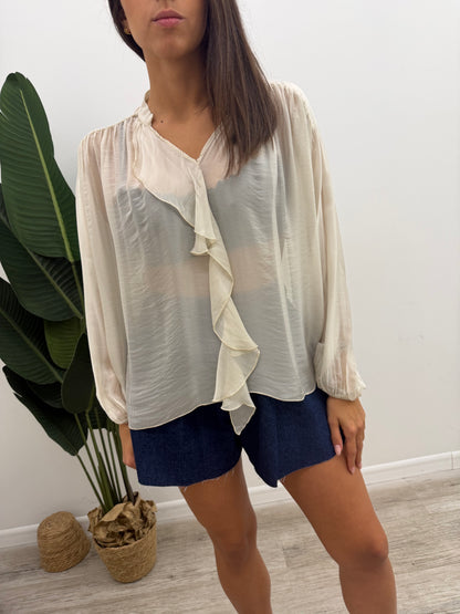 Haveone - Blusa Seta Rouches
