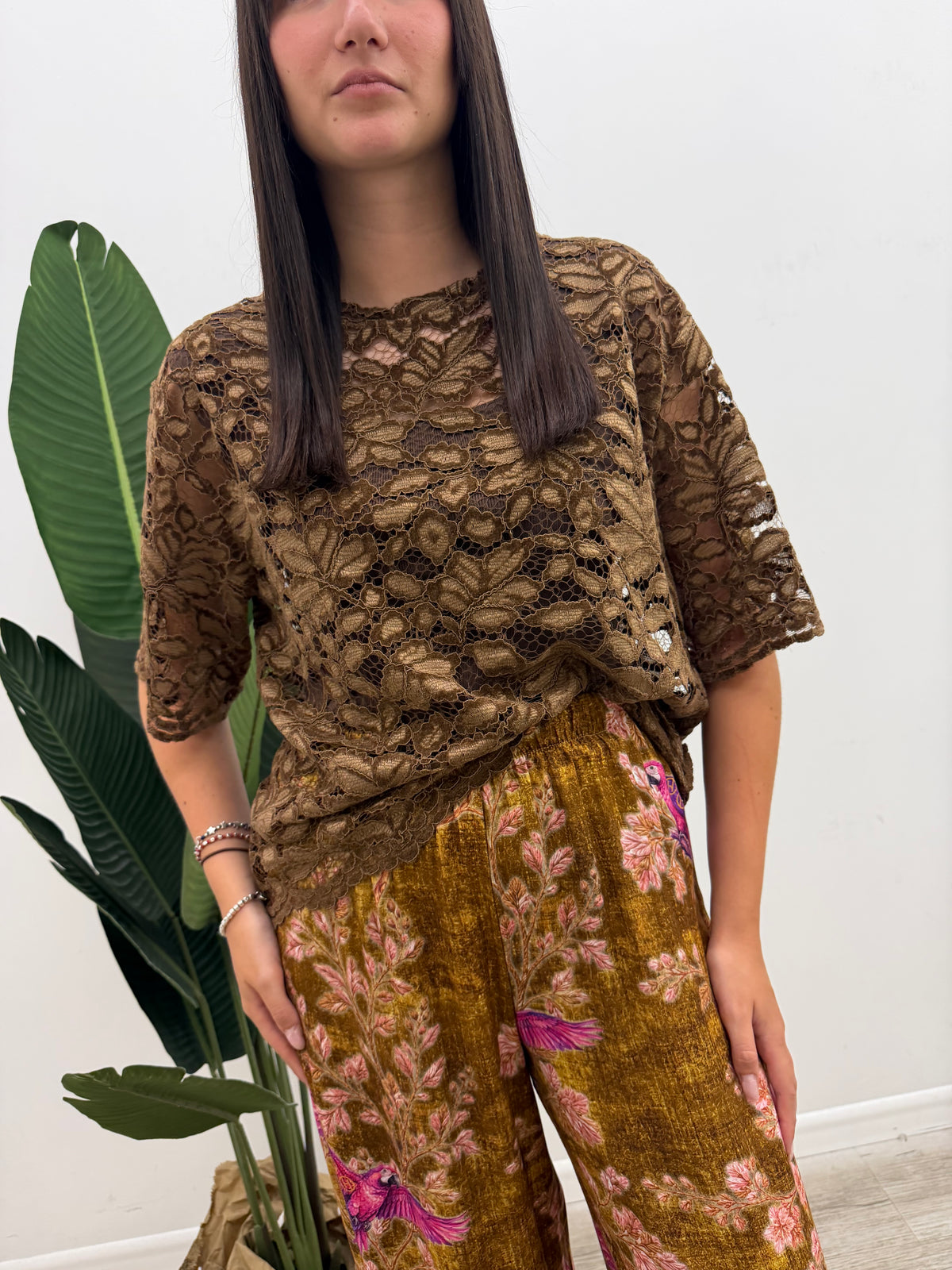 Haveone - Maglia Pizzo Ricamo