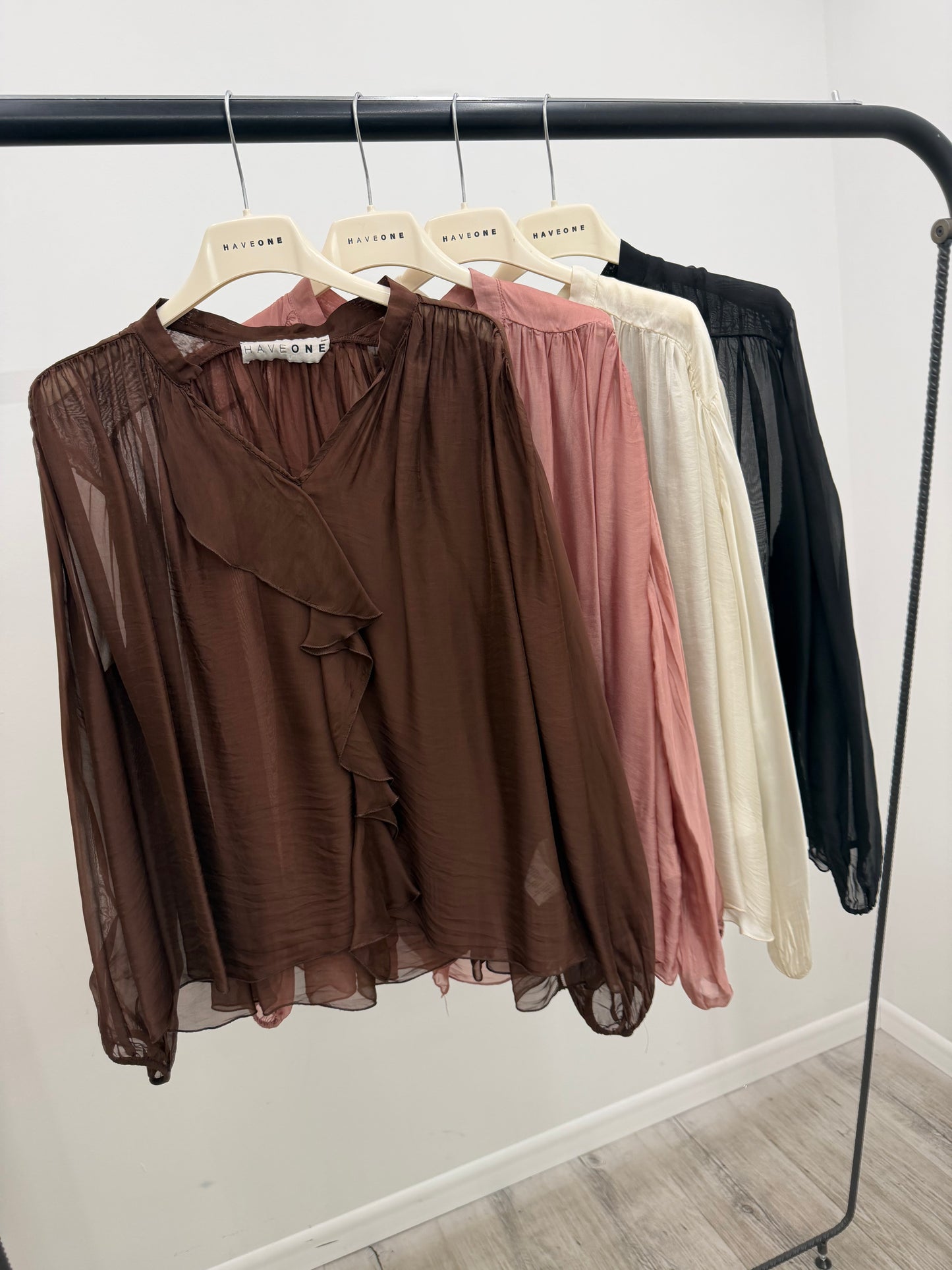 Haveone - Blusa Seta Rouches