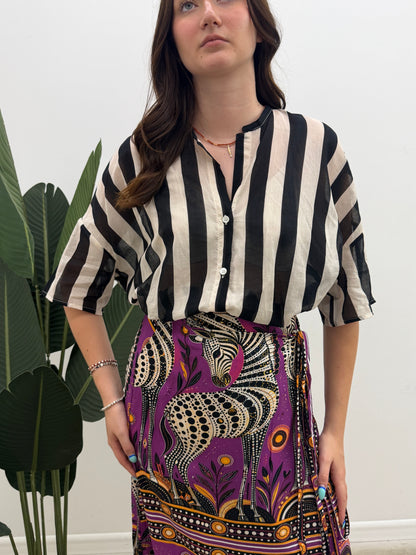 Vicolo - Camicia Riga Black&White
