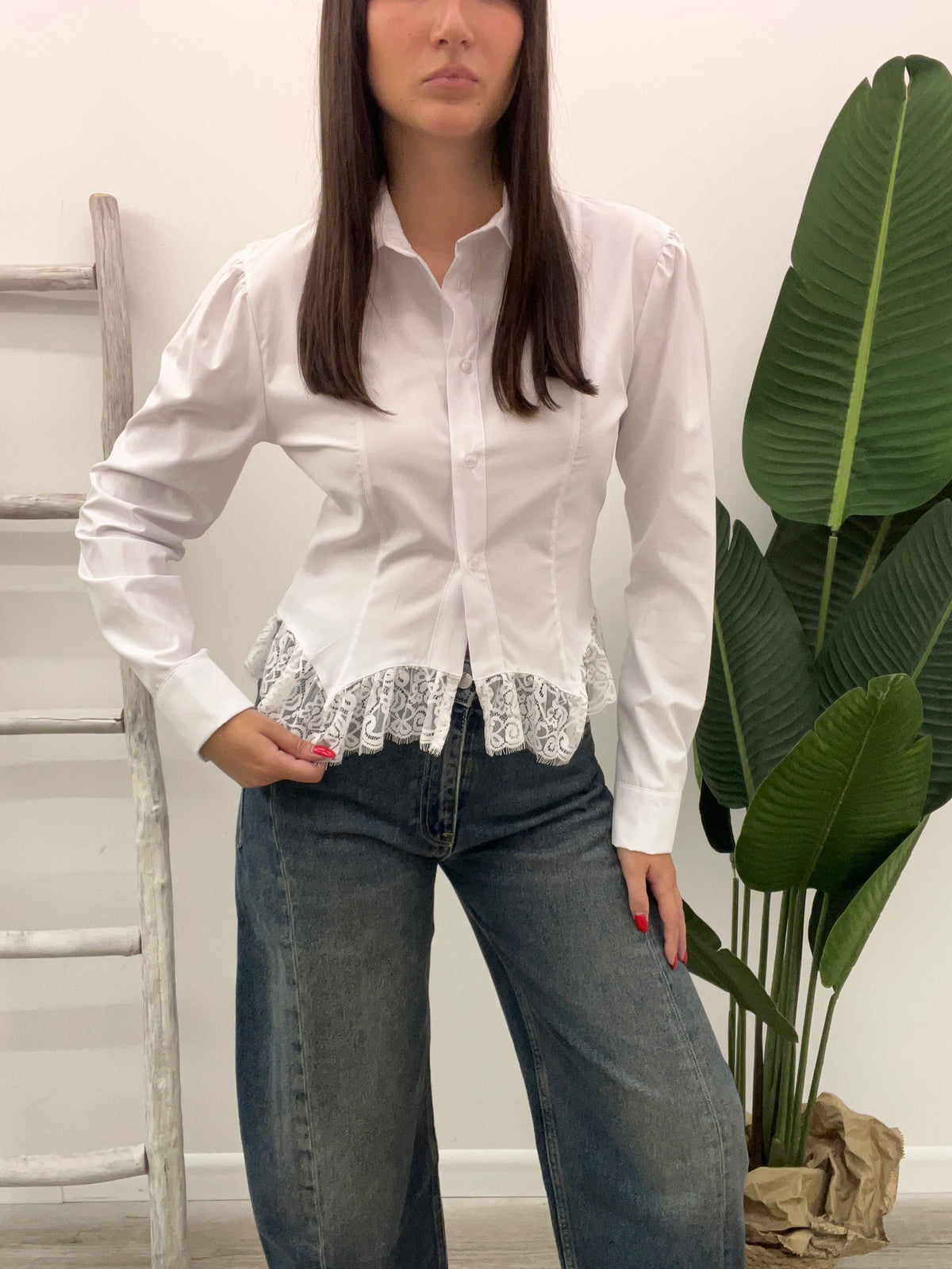 Haveone - Camicia Fondo Pizzo