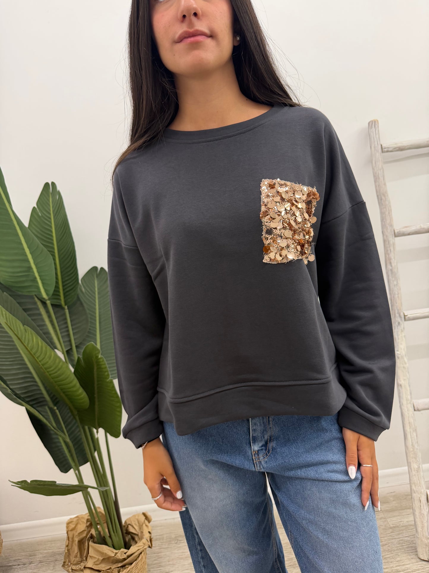 Susy Mix - Felpa Taschino Paillettes