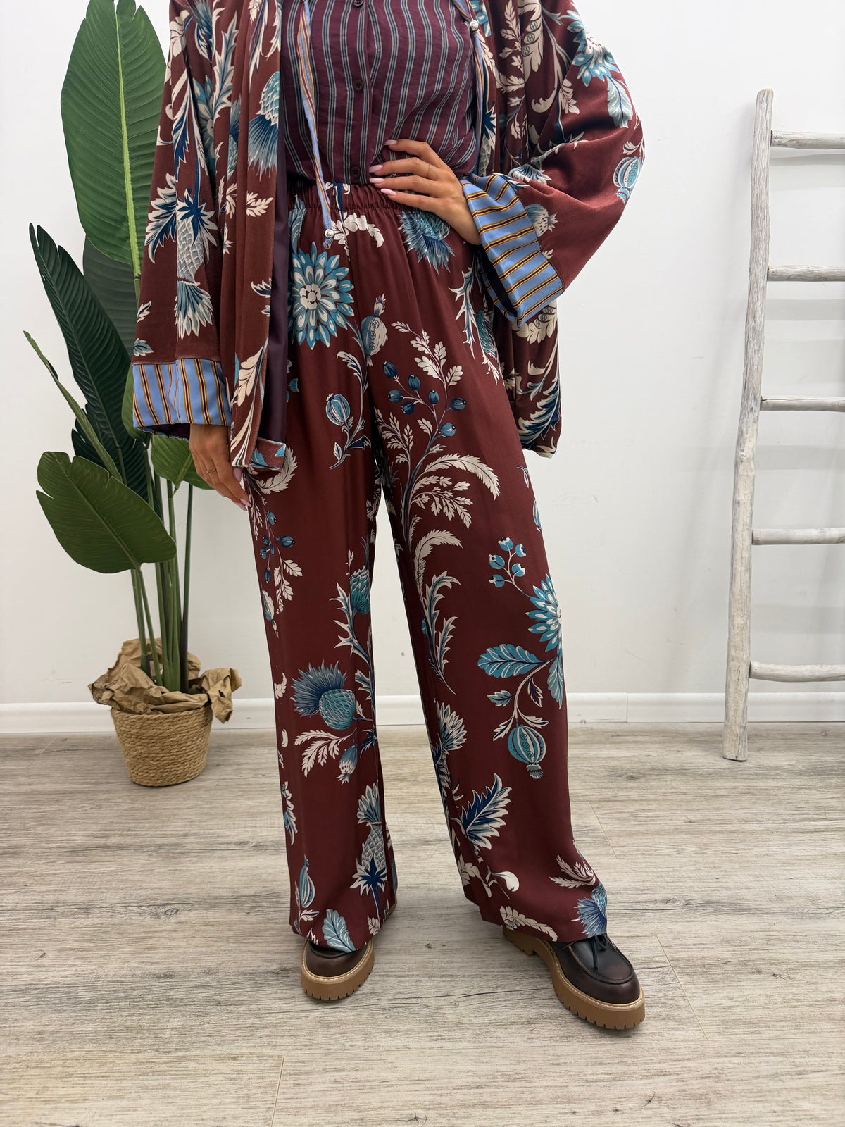 Haveone - Pantalone Stampa Fiore