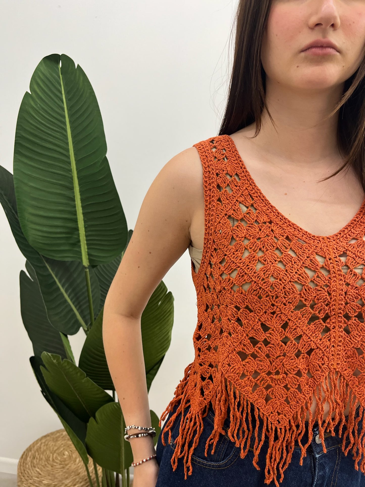 Vicolo - Top Macramé Frangette