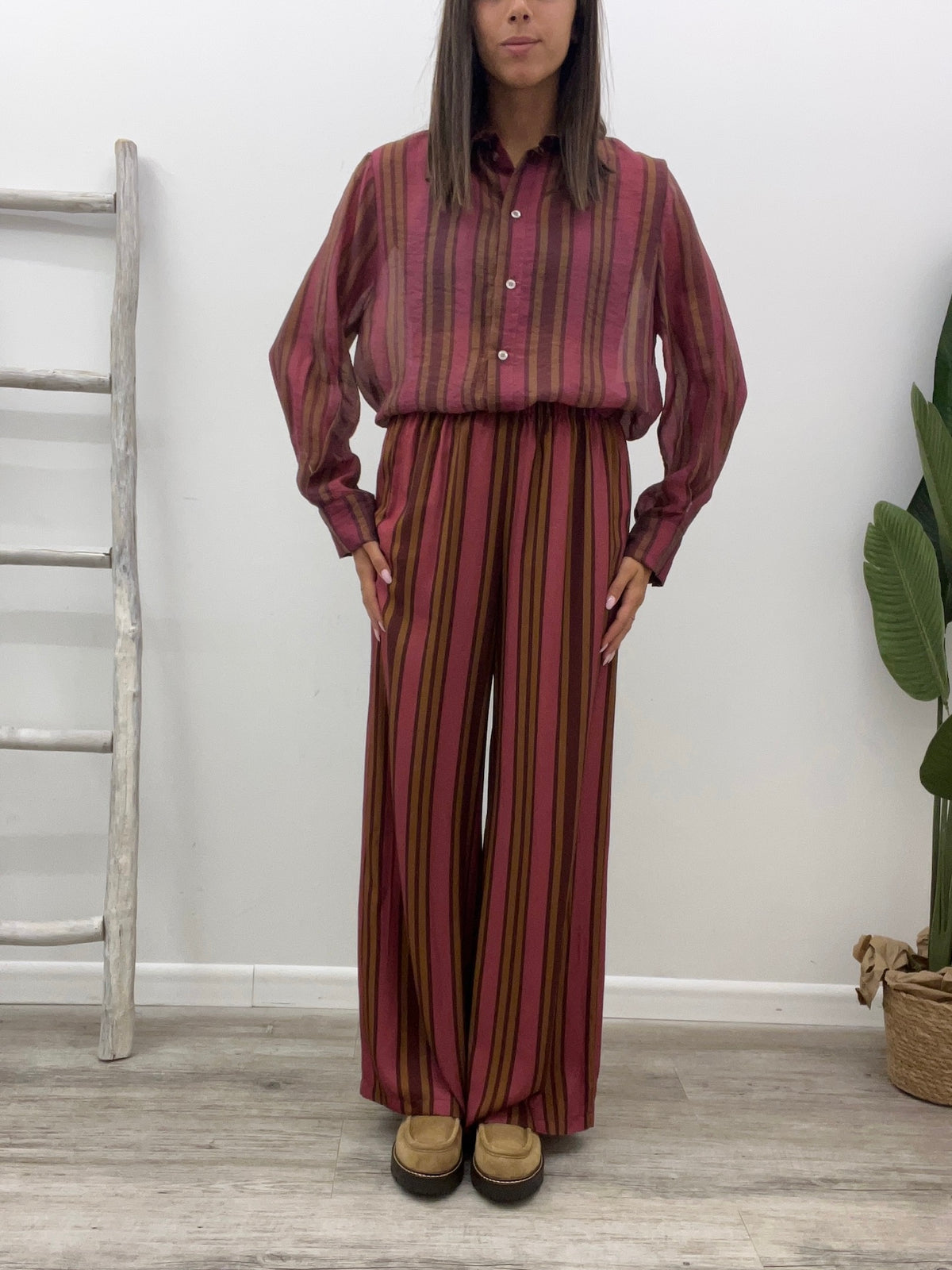 Haveone - Pantalone Riga Amarena