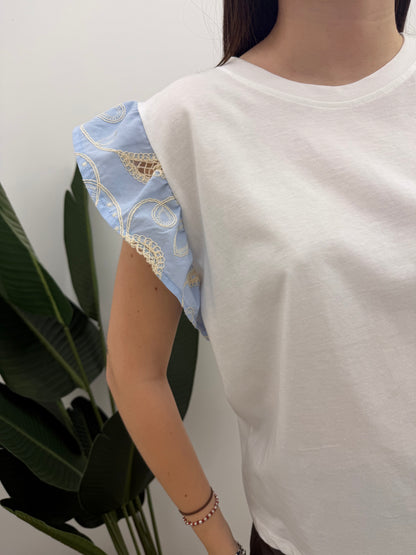 Vicolo - Tshirt Volant Ricami