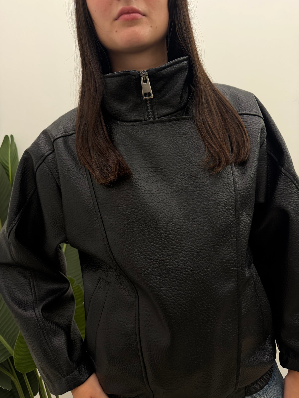 Haveone - Giubbotto Biker Ecopelle
