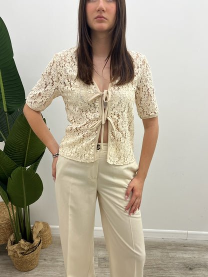 Haveone - Camicia Pizzo Manica Corta