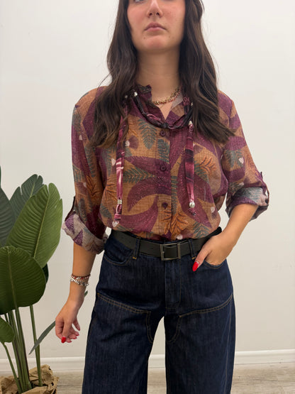 Haveone - Camicia Stampa Foglie