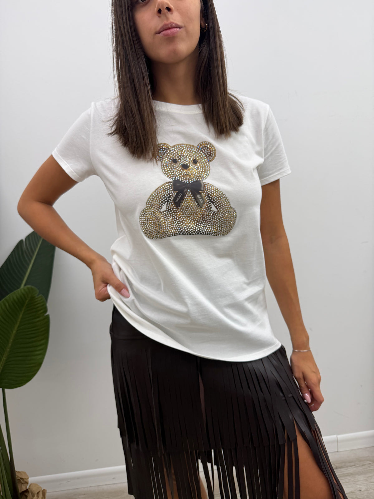 Vicolo  - Tshirt Teddy Strass