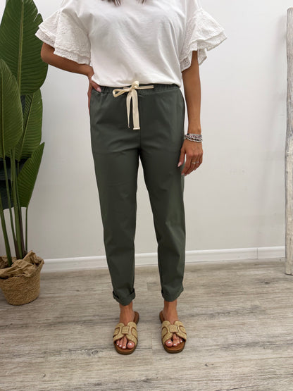 Vicolo - Pantalone Coulisse Popeline