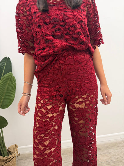 Haveone - Pantalone Pizzo Ricamo
