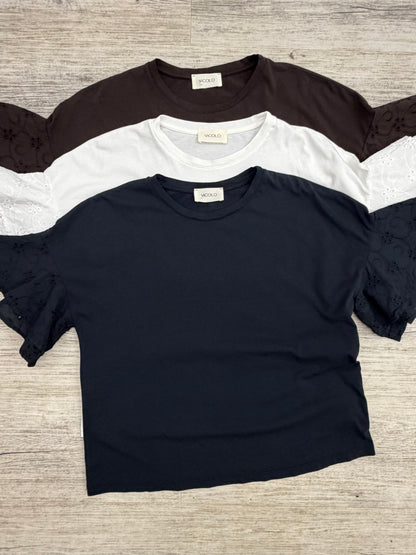 Vicolo - Tshirt Manica Sangallo