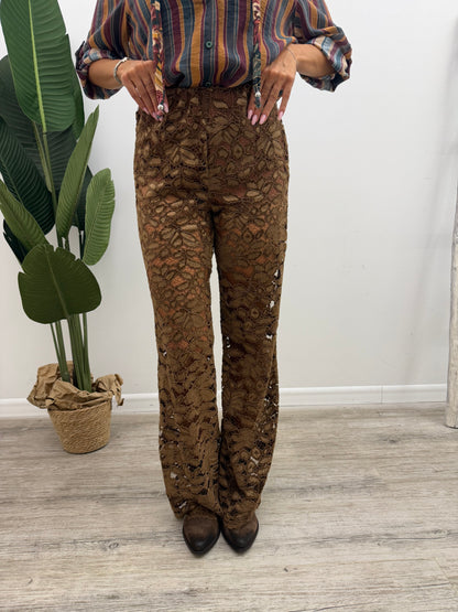 Haveone - Pantalone Pizzo Ricamo