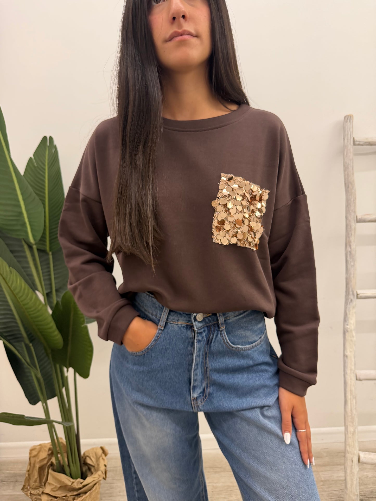 Susy Mix - Felpa Taschino Paillettes