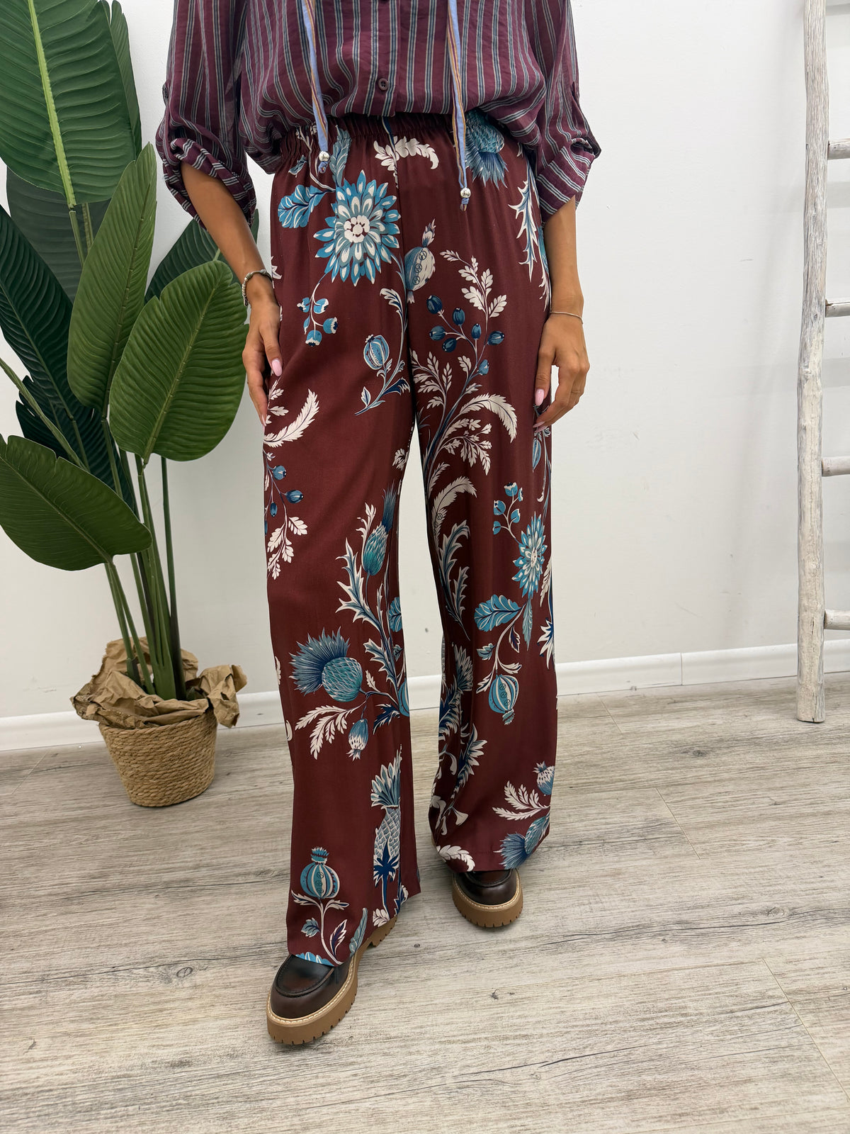 Haveone - Pantalone Stampa Fiore