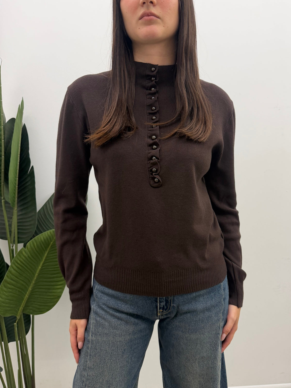Haveone - Pull Bottoncini Rouches