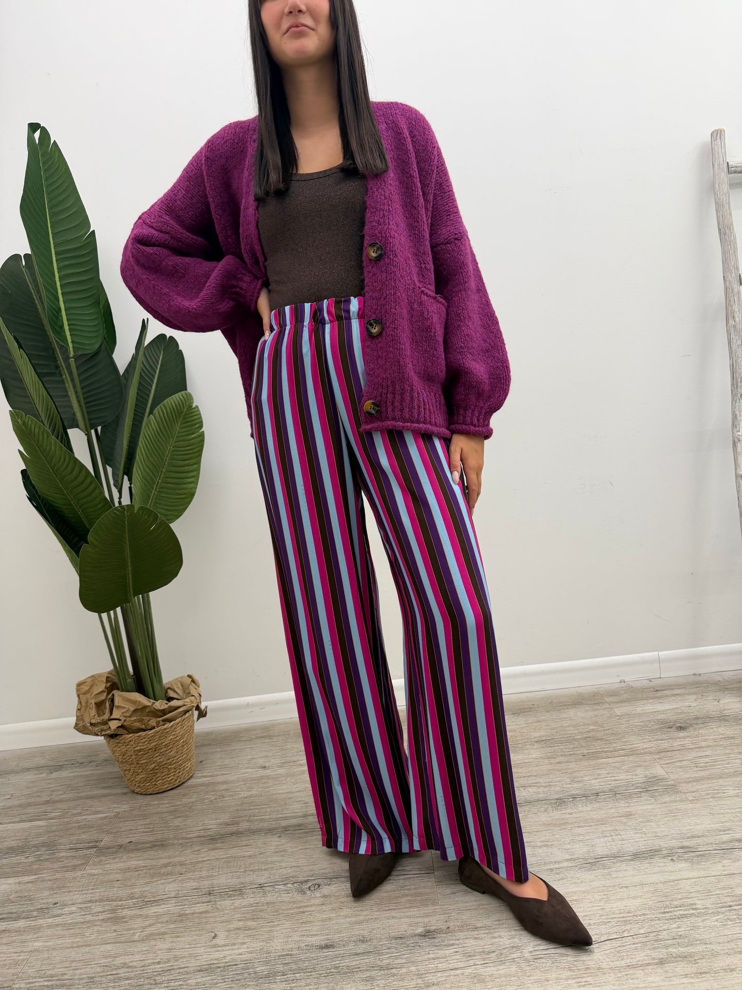 Haveone - Pantalone Riga Multicolore