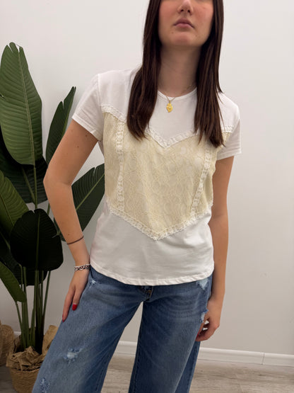 Susy Mix - Tshirt Bustier Pizzo