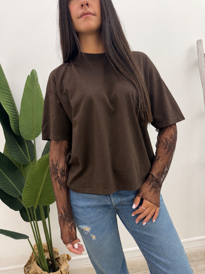Susy Mix - Tshirt Manica Pizzo