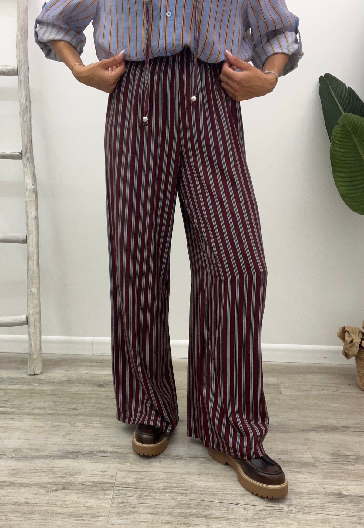 Haveone - Pantalone Riga Bordaux