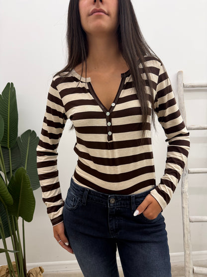 Susy Mix - Maglia Rigata Serafino