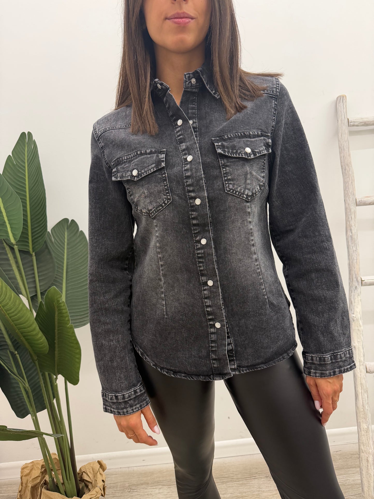 Susy Mix - Camicia Denim Black