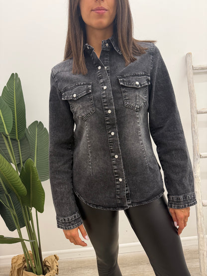 Susy Mix - Camicia Denim Black
