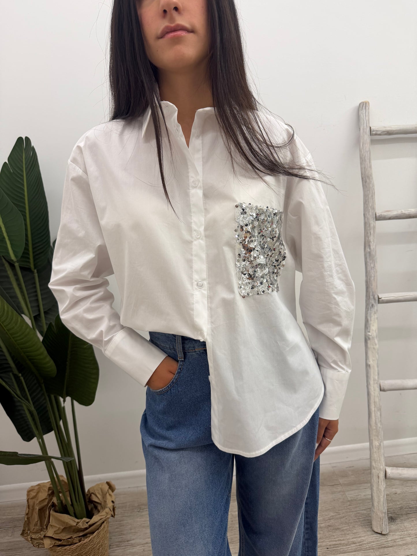 Kontatto - Camicia Taschino Paillettes