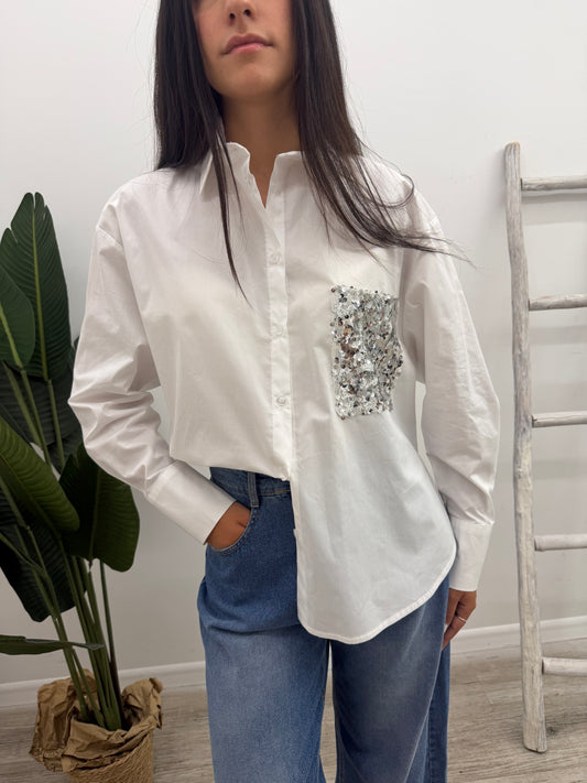Kontatto - Camicia Taschino Paillettes