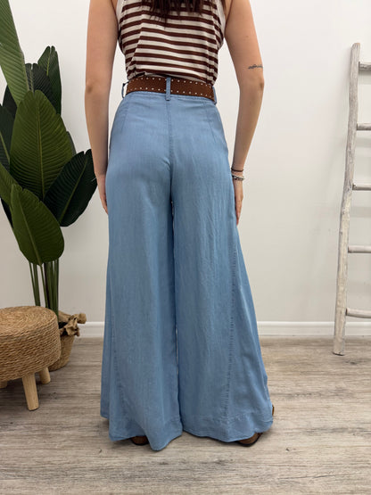 Haveone - Pantalone Chambray Cintura