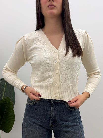 Haveone - Cardigan Sbuffo Pizzo