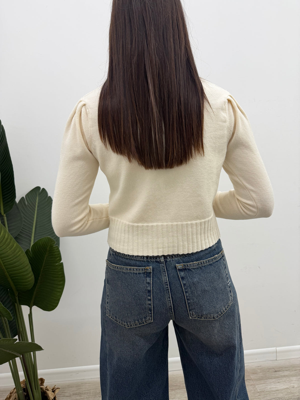 Haveone - Cardigan Sbuffo Pizzo