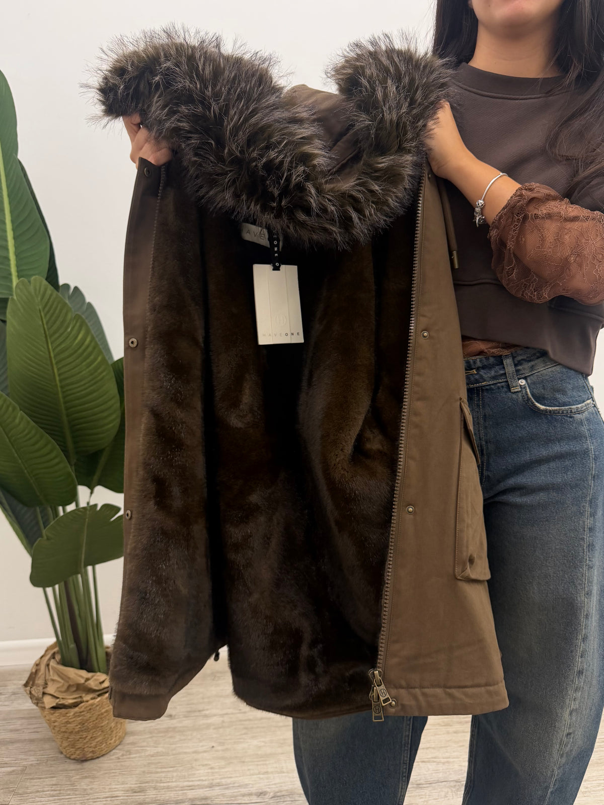 Haveone - Parka Eco-Pelliccia