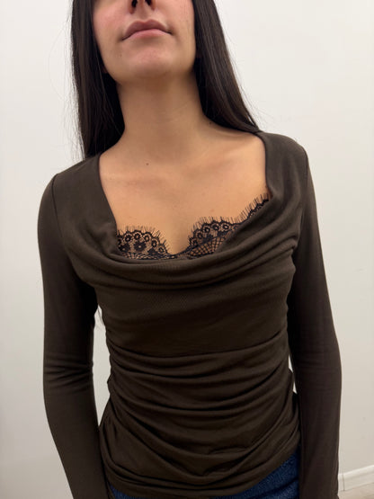 Haveone - Maglia Arricci Scollo Gronda