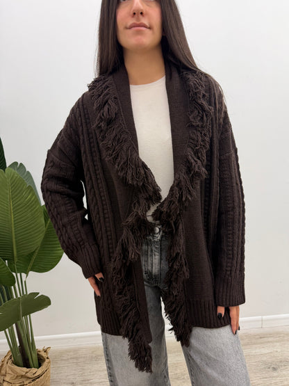 Kontatto - Cardigan Trecce Frange