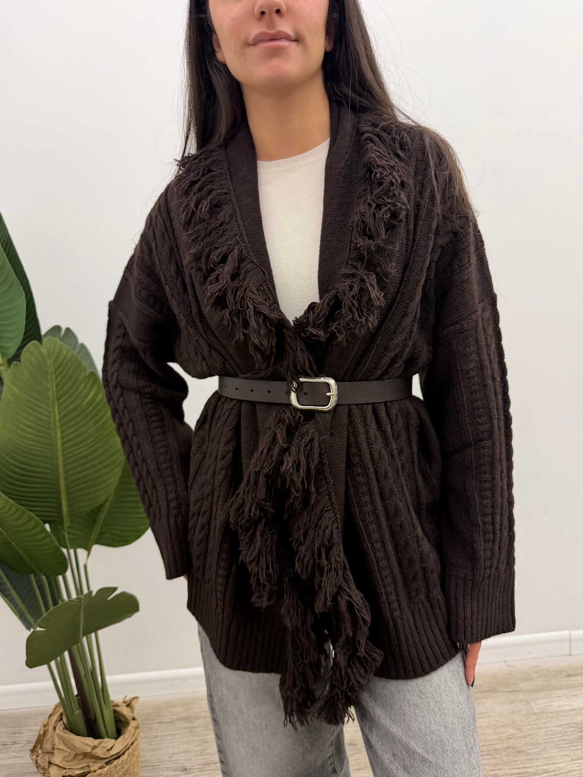Kontatto - Cardigan Trecce Frange