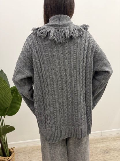 Kontatto - Cardigan Trecce Frange