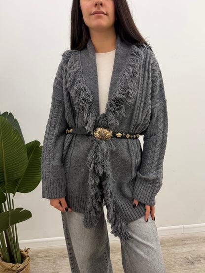 Kontatto - Cardigan Trecce Frange